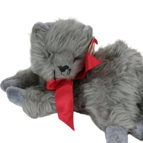 Ty Beanie Baby Beani the Grey Cat  kitten plush stuffed animal 8 inch - Picture 2 of 10